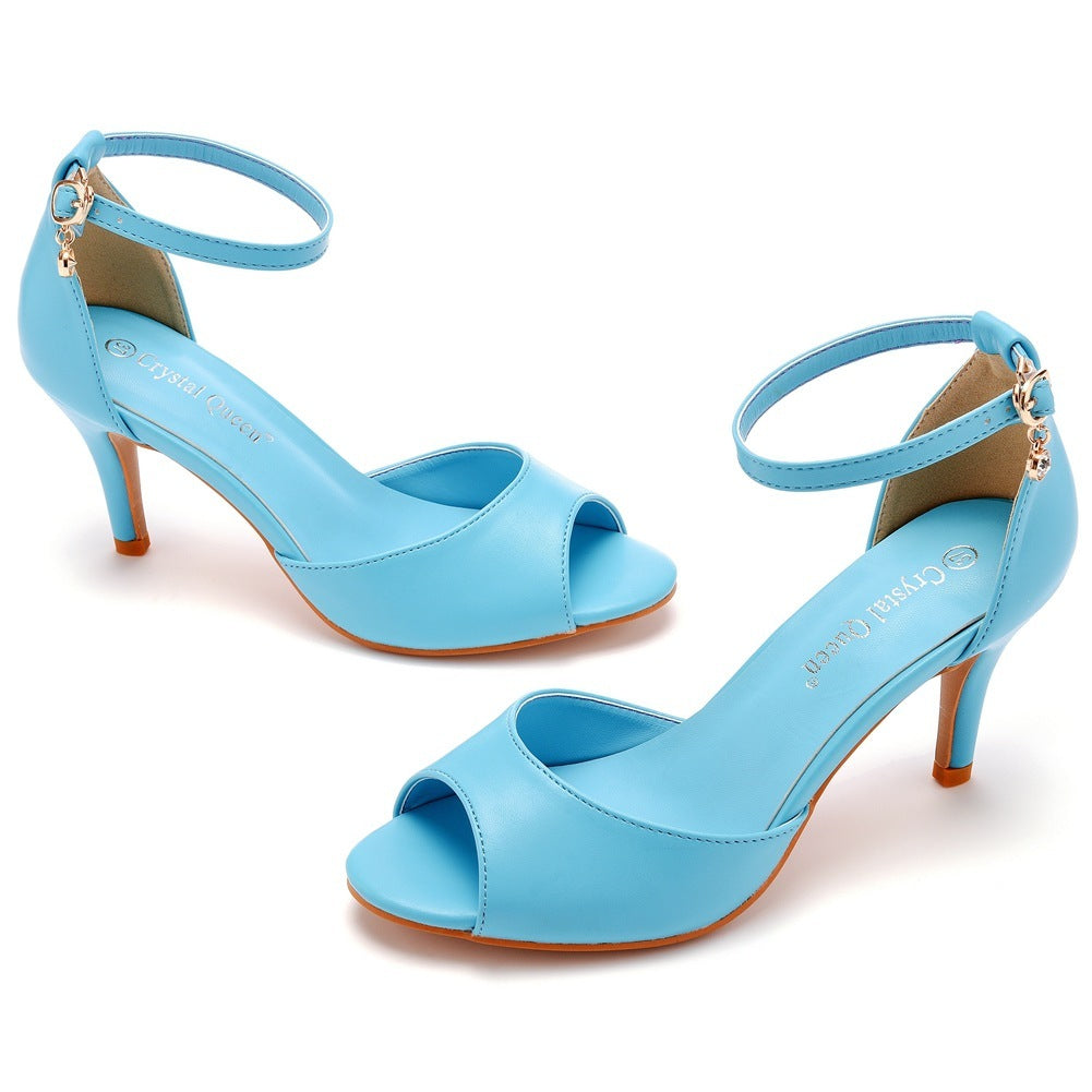 Peep-Toe High Heel Sandals