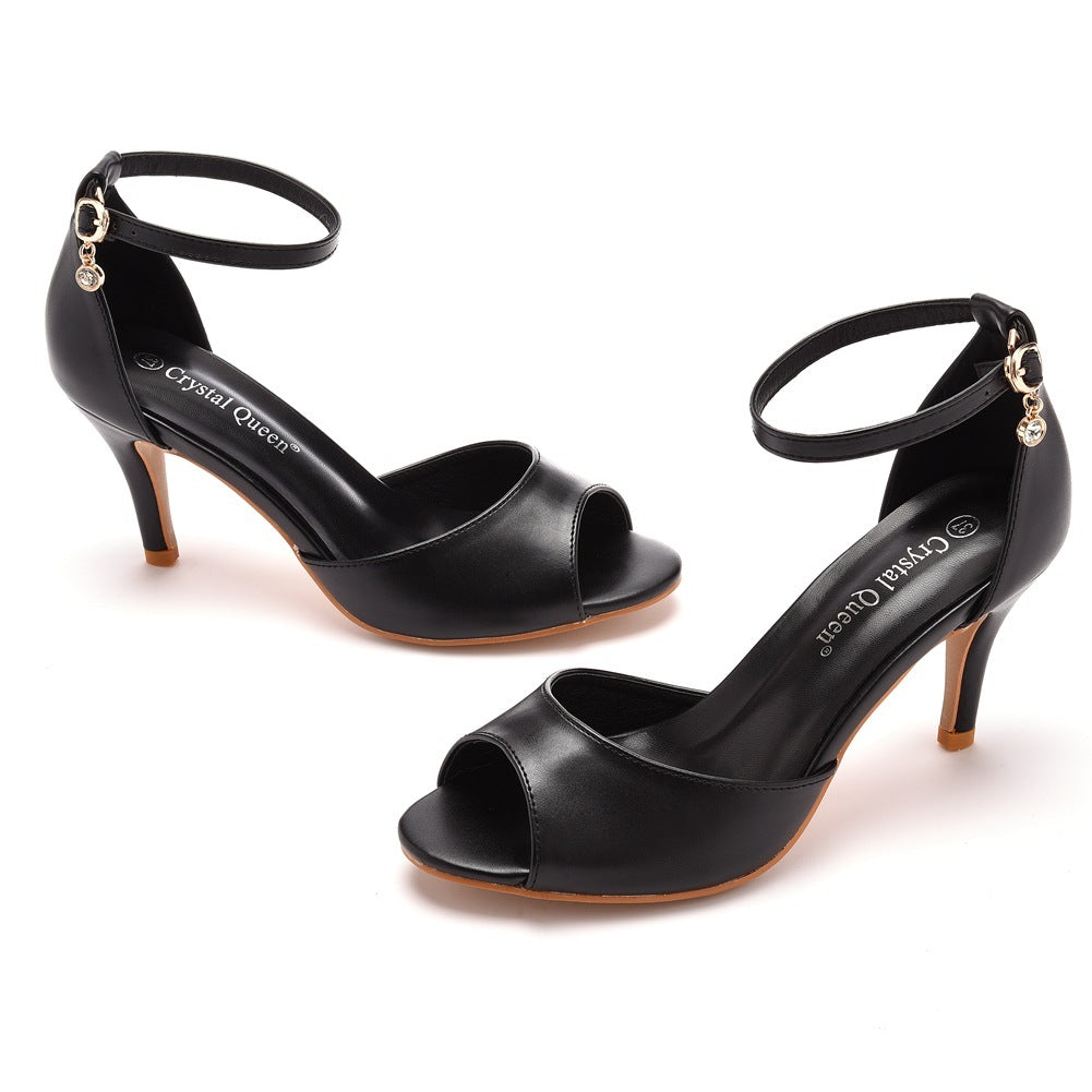 Peep-Toe High Heel Sandals