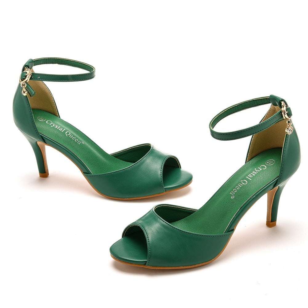 Peep-Toe High Heel Sandals